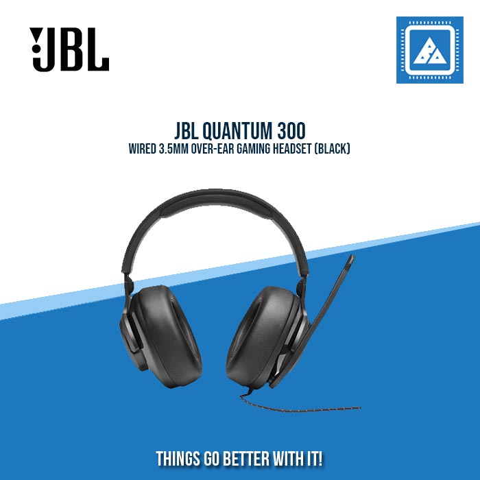 JBL QUANTUM 300 WIRED 3.5MM OVER-EAR GAMING HEADSET (BLACK) JBL QUANTUM 300 WIRED 3.5MM OVER-EAR GAMING HEADSET (BLACK)